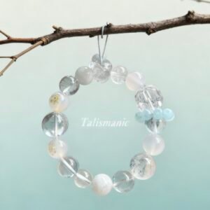 White Radiance Gold Bracelet – Metal Element Crystal Jewelry