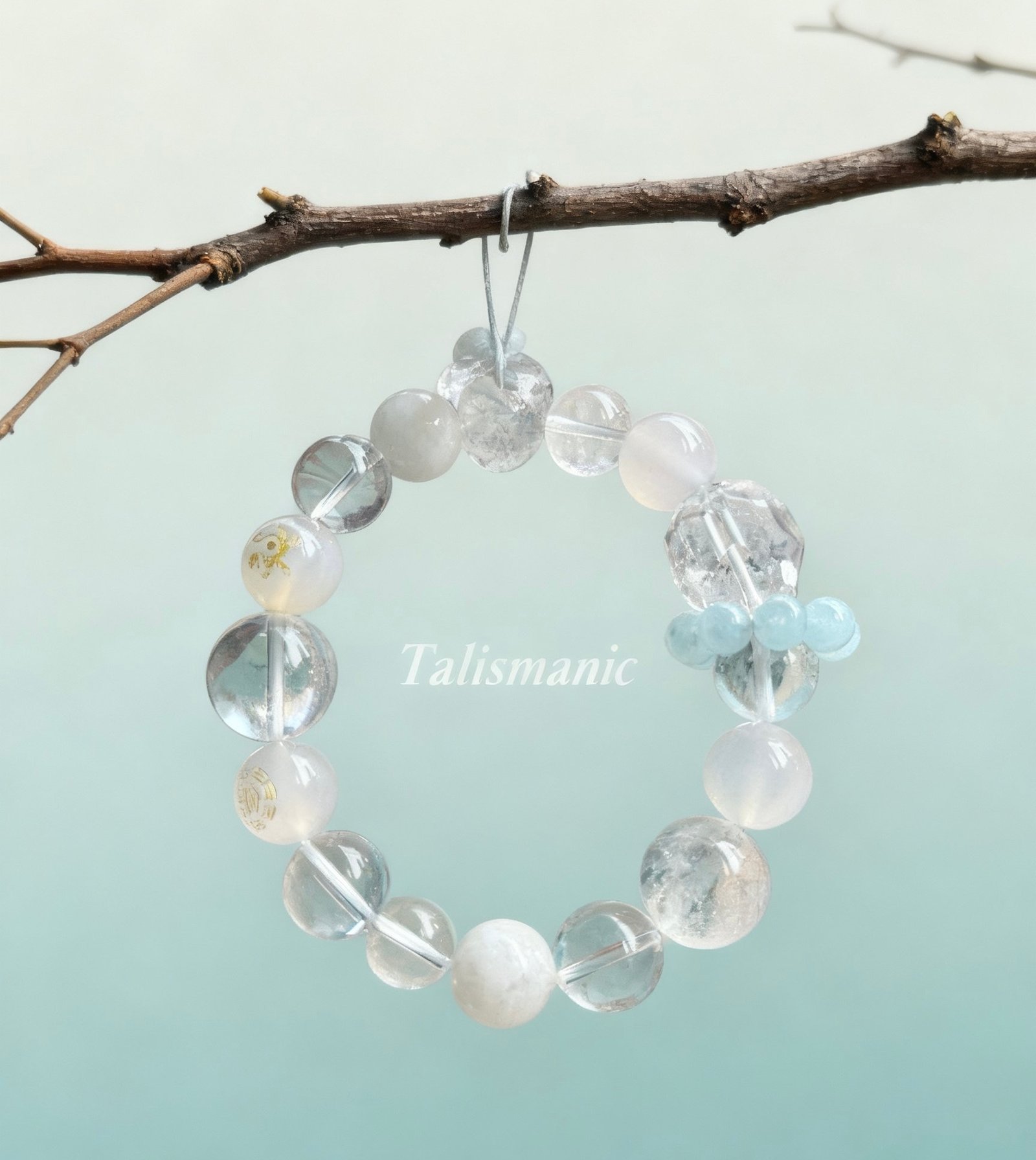 White Radiance Gold Bracelet – Metal Element Crystal Jewelry