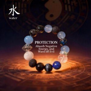 Five Elements Energy Lucky Crystal Bracelet Aligns with Your Personal Energyf (Water)