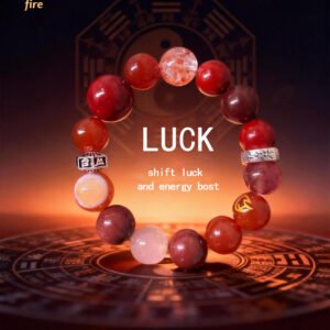 Five Elements Energy Lucky Crystal Bracelet Aligns with Your Personal Energyf(Fire)